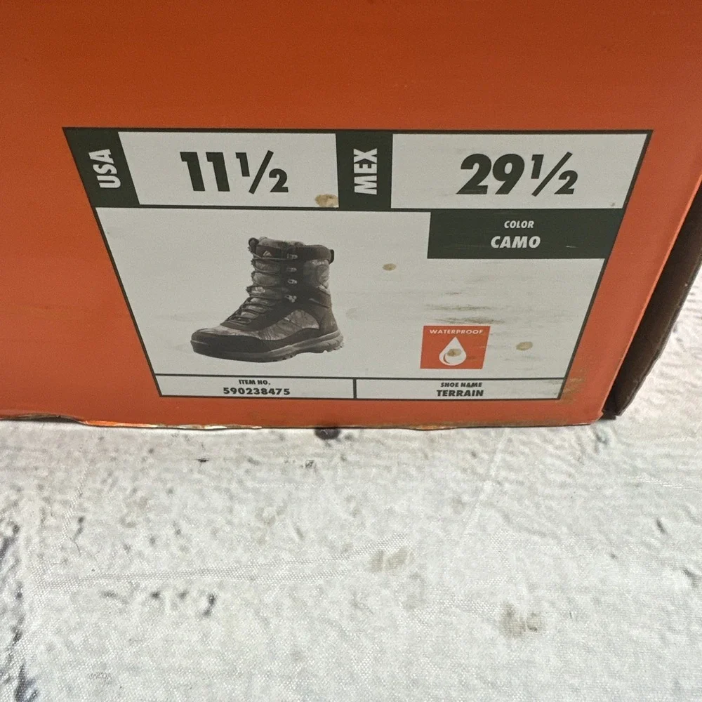 OZARK TRAIL Men's Size 11.5 Hunting Boots Terrain Camo Color Outdoor New NIB
